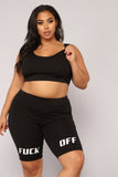 F Off Biker Shorts - Black