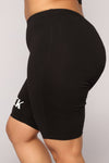 F Off Biker Shorts - Black