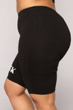 F Off Biker Shorts - Black