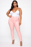 Stay Or Leave High Rise Leggings - Blush