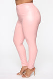 Stay Or Leave High Rise Leggings - Blush