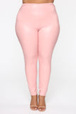 Stay Or Leave High Rise Leggings - Blush