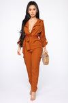 Cynthia Cargo Jumpsuit - Rust