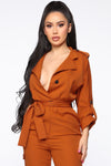 Cynthia Cargo Jumpsuit - Rust