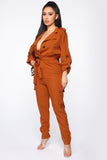Cynthia Cargo Jumpsuit - Rust