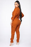 Cynthia Cargo Jumpsuit - Rust