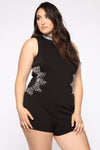 Star Mentality Romper - Black