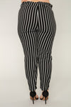 Jacklyn Stripe Pants - Black/White