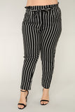 Jacklyn Stripe Pants - Black/White