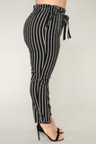 Jacklyn Stripe Pants - Black/White