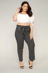 Jacklyn Stripe Pants - Black/White