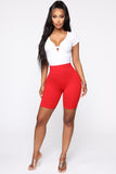 Out For A Ride Biker Shorts - Red
