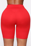 Out For A Ride Biker Shorts - Red