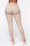 Casual Day Skinny Pants - Khaki