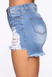 Beach Bum Mini Skirt - Medium Wash