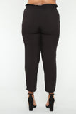Classic Paper Bag Waist Pants - Black