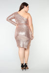 Fiona Sequin Dress - Champagne