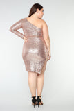 Fiona Sequin Dress - Champagne