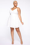 Unforgettable Moments Flare Mini Dress - White