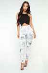 Cyane High Rise Leggings - Black/White