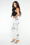 Cyane High Rise Leggings - Black/White