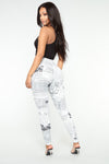 Cyane High Rise Leggings - Black/White