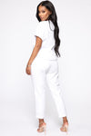Zora Boyfriend Jean - White