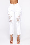 Zora Boyfriend Jean - White