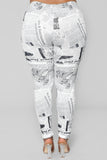 Cyane High Rise Leggings - Black/White