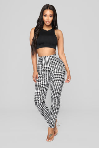 Lyla Print Leggings - Black/White
