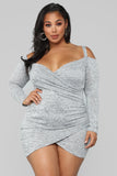 Get Together Party Dress - Heather Grey