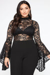Fame Monster Lace Jumpsuit - Black