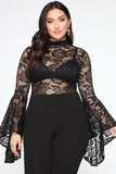 Fame Monster Lace Jumpsuit - Black