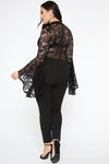 Fame Monster Lace Jumpsuit - Black