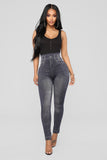 Larissa Denim Print Leggings - Black