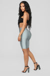 Curves For Days Biker Shorts - Silver