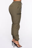 On The Low High Rise Joggers - Olive