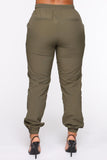 On The Low High Rise Joggers - Olive