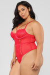 Somebody To Love Lace Teddy - Red