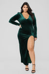 Love Sex Magic Velvet Dress - Hunter