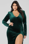 Love Sex Magic Velvet Dress - Hunter
