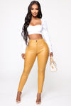Not Sorry High Rise Pants - Mustard