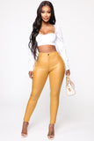 Not Sorry High Rise Pants - Mustard