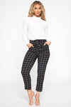 Bad Decisions Tie Waist Pants - Black/White
