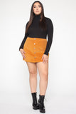 On My Level Corduroy Mini Skirt - Mustard