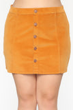 On My Level Corduroy Mini Skirt - Mustard