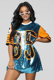 Play Of The Week Tunic Dress - Orange Combo