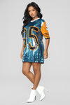 Play Of The Week Tunic Dress - Orange Combo