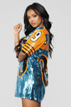 Play Of The Week Tunic Dress - Orange Combo