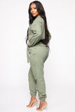 On Duty Jumpsuit - Olive